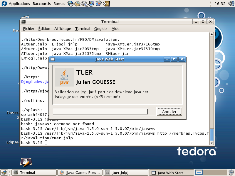 Java Web Start screenshot